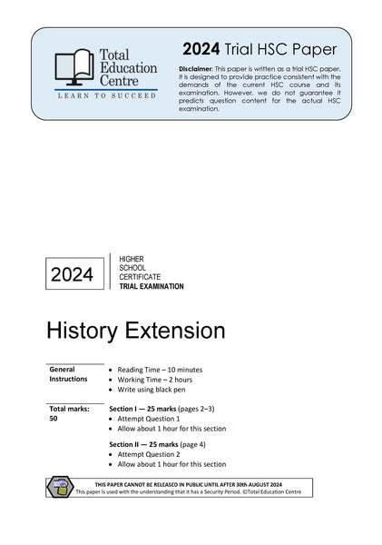 2024 Trial HSC Extension History